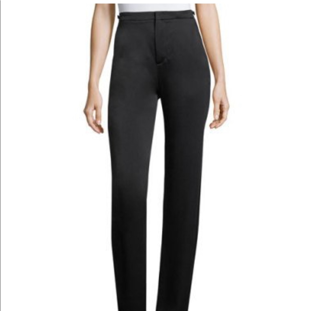 Vince, silky satin navy trousers
